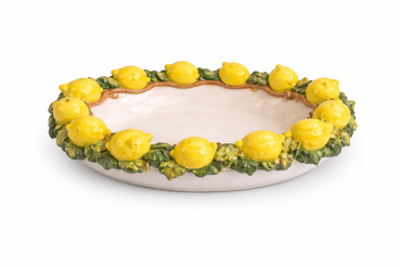 Keramik Platte mit Zitronen